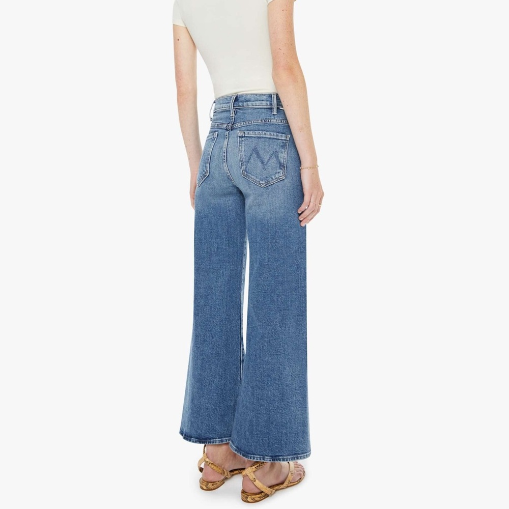 MOTHER Hustler Roller Ankle High Rise Wide Leg Jeans Slip and Fall 32